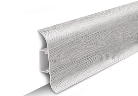 Напольный плинтус Идеал Классик К-П55п (пластиковый с кабель-каналом) 432 Дуб платиновый, 2200мм/55мм/22мм, 1 м.п.