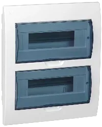 Щит распределительный встраиваемый 24 мод./2 ряда, ЩРВ-П-24 с DIN-рейкой, ABS-пластик RAL9016, IP41