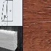 Плинтус шпонированный Burkle Мербау 60x15, 1 м.п.
