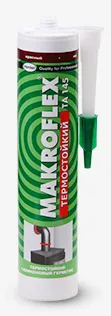 Термостойкий силиконовый герметик Makroflex TA145 красный (300мл)